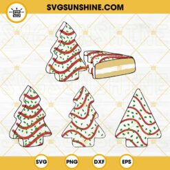 Christmas Tree Cakes SVG Bundle, Little Debbie Christmas Tree Cakes SVG PNG DXF EPS Vector Clipart