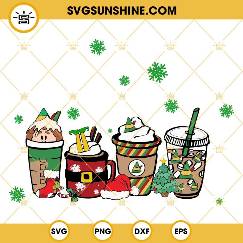 Coffee Christmas Elf Movie SVG, Christmas Drink Cup SVG, Elf Coffee ...