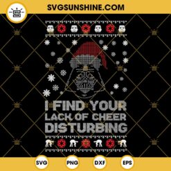 Darth Vader Ugly Christmas Design SVG, Star Wars Christmas SVG PNG DXF EPS Cut Files