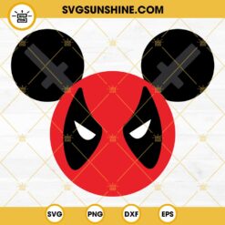Deadpool Mickey Head Ears SVG PNG DXF EPS Cut Files