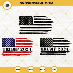 Distressed Flag Trump 2024 SVG Bundle, Trump 2024 SVG, Usa Flag SVG, Trump SVG