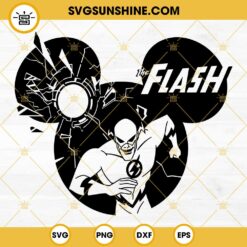 Flash Superhero Mouse Ears SVG PNG DXF EPS Cut Files