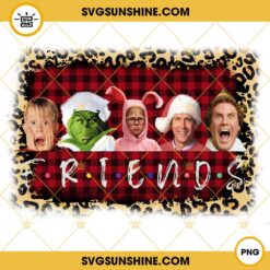 Friends Christmas Leopard And Plaid PNG, Christmas Movie Friends PNG, Christmas Movie PNG