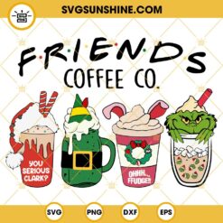 Friends Coffee Co Christmas SVG, Friends Christmas Coffee SVG, Christmas Friends Movie Coffee SVG PNG DXF EPS Cut Files