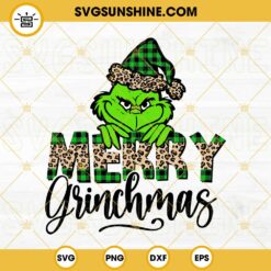 Merry Grinchmas SVG, Grinch Face SVG, Grinch Hand Candy Cane Christmas SVG PNG DXF EPS Cut Files