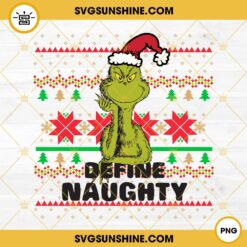 Grinch Ugly Christmas Sweater PNG File Digital Download