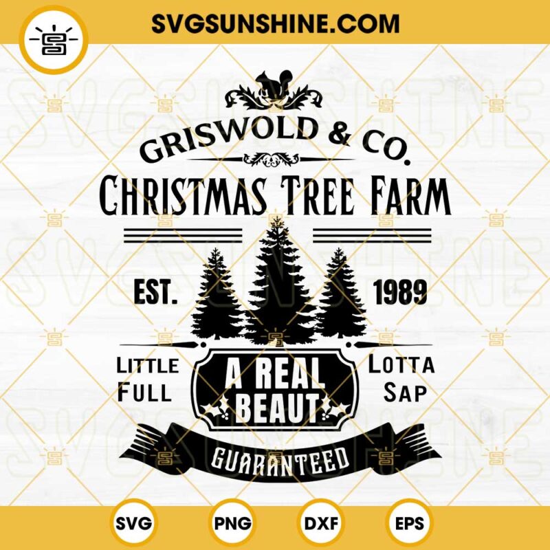 Griswold Christmas Tree Farm SVG PNG DXF EPS Cricut Silhouette Vector