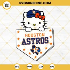 Hello Kitty Houston Astros SVG PNG DXF EPS Cut Files