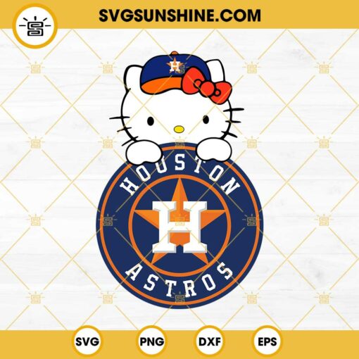 Hello Kitty Houston Astros SVG PNG DXF EPS Vector Clipart