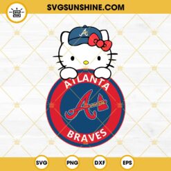 Hello Kitty Atlanta Braves SVG PNG DXF EPS Cut Files