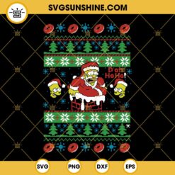 The Simpsons Christmas SVG PNG DXF EPS Cut Files For Cricut Silhouette