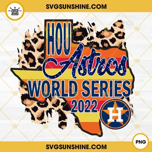 Houston Astros World Series 2022 Leopard PNG, Astros Glitter PNG File Digital Download