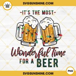 It's The Most Wonderful Time For A Beer PNG, Beer Christmas PNG