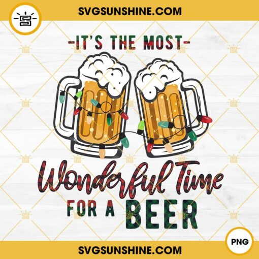 It’s The Most Wonderful Time For A Beer PNG, Beer Christmas PNG