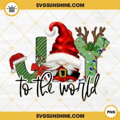 Joy To The World PNG, Gnome Christmas PNG, Gnome Santa Claus PNG