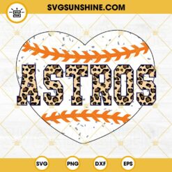 Leopard Astros Baseball SVG PNG DXF EPS Cricut Silhouette
