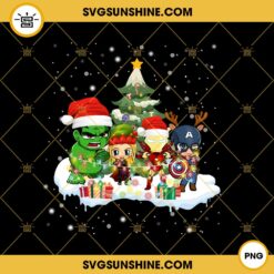 Marvel Avengers Characters Christmas PNG File Digital Download