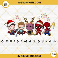 Marvel Avengers Christmas PNG, Avengers Superhero Christmas Friends PNG Design File