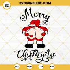 Merry ChisMyAss SVG, Funny Santa Claus Christmas SVG, Christmas Toilet Paper SVG