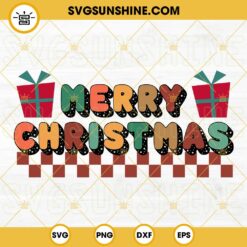 Merry Christmas SVG, Merry Xmas SVG, Retro Christmas SVG, Holiday SVG, Christmas Shirt SVG Cut File