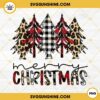 Merry Christmas Tree Buffalo Plaid Leopard PNG File Digital Download