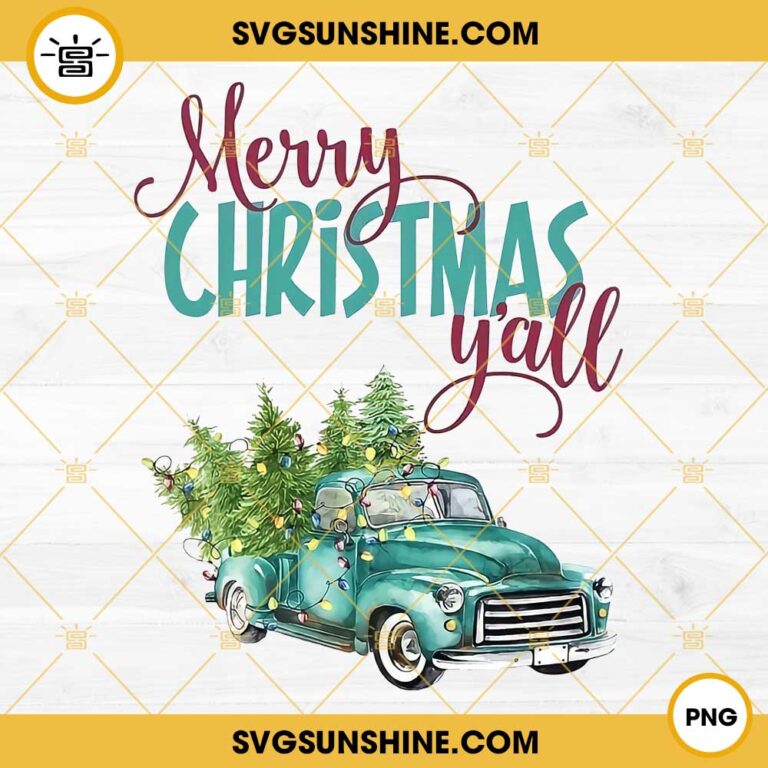 Merry Christmas Truck With Tree PNG, Christmas Truck PNG File Digital ...