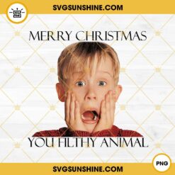 Merry Christmas You Filthy Animal PNG, Kevin Home Alone Merry Christmas PNG