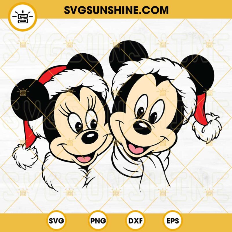 Mickey And Minnie Christmas SVG, Disney Merry Christmas SVG PNG DXF EPS