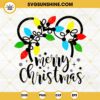 Mickey Merry Christmas SVG, Mickey Christmas Lights SVG PNG DXF EPS Vector Clipart