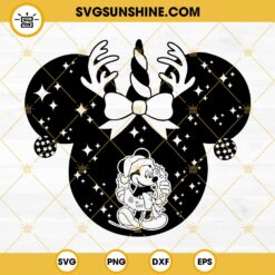 Mickey Minnie Mouse Ear Christmas SVG, Disney Mouse Christmas SVG PNG DXF EPS Cut Files