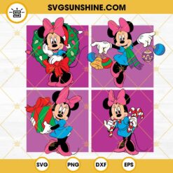 Minnie Christmas SVG, Disney Merry Christmas SVG PNG DXF EPS Cut Files