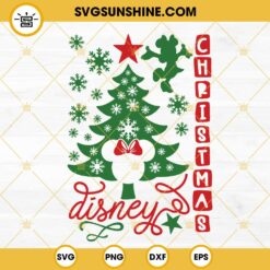 Minnie Christmas Tree SVG, Disney Merry Christmas SVG PNG DXF EPS Cut Files