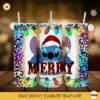 Stitch Merry Christmas 20oz Tumbler PNG File Digital Download
