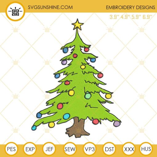 Christmas Tree Embroidery Design File