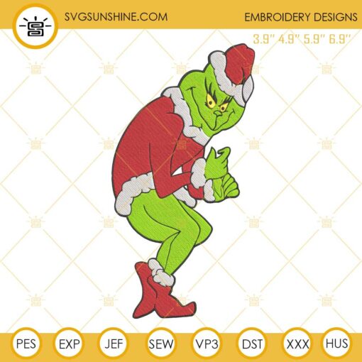 Grinch Embroidery Files
