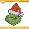 Grinch Face Christmas Embroidery Design File