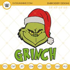 Grinch Machine Embroidery Designs Files