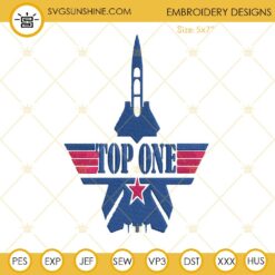 Top One Embroidery Designs, Top Gun Embroidery Files