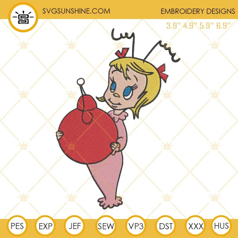 Cindy Lou Who Embroidery Design File