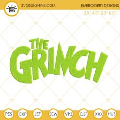 The Grinch Embroidery Design File