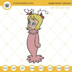 Cindy Lou Who Face Embroidery Design Files