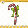 Grinch Candy Cane Christmas Embroidery Designs
