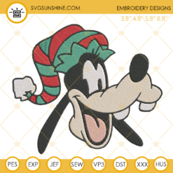 Goofy Christmas Embroidery Design File