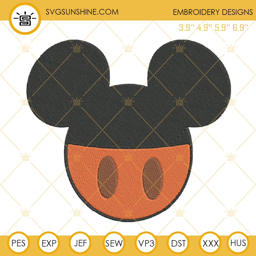 Mickey Mouse Fall Embroidery Design File