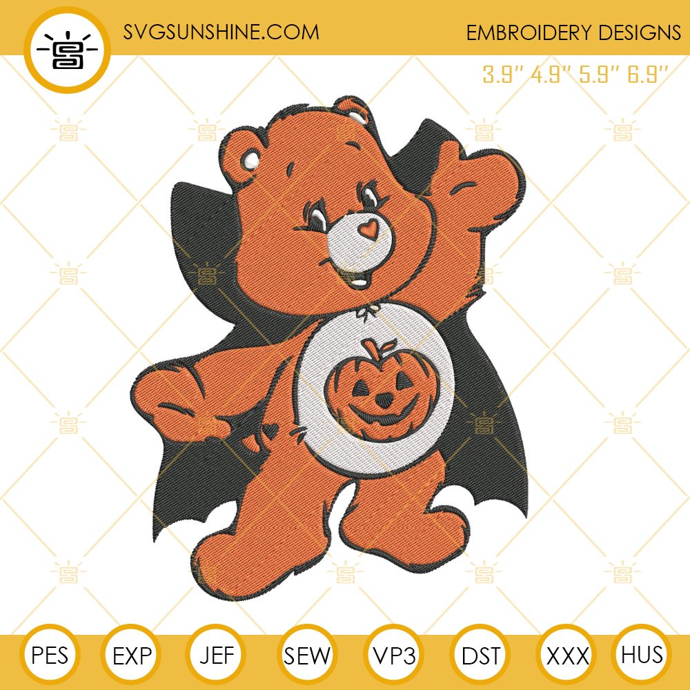 Care Bears Halloween Embroidery Design