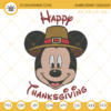 Mickey Thanksgiving Embroidery Design File