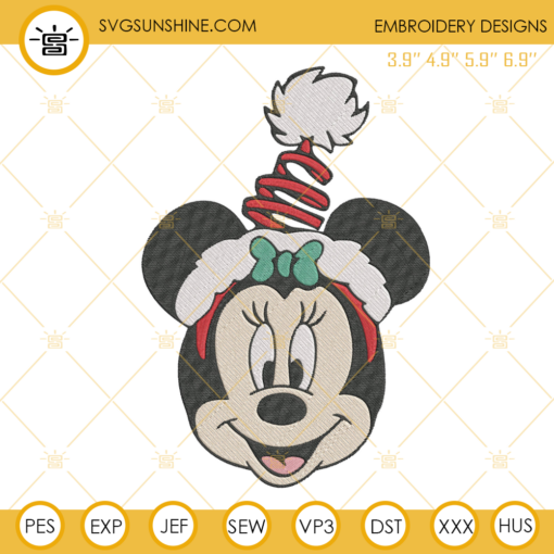 Minnie Christmas Embroidery Design File