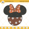 Minnie Mouse Fall Thanksgiving Machine Embroidery Design File