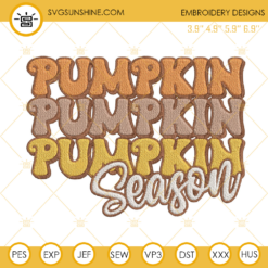 Pumpkin Season Embroidery Pattern