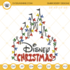 Christmas Disney Castle Kingdom Embroidery Design, Disney Christmas Embroidery Design File